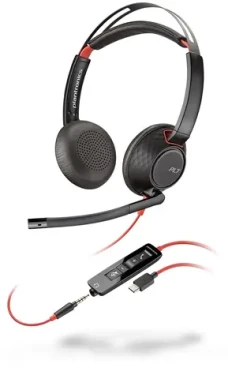 Plantronics BLACKWIRE C5220 černá / Duo náhlavní souprava / USB 3.5mm jack / 2.2 m (207576-01)