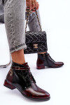 Dámské kožené boty Trzewiki Maciejka 5743A-23 Bordó 37