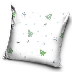 Velurový povlak na polštářek Bílé Vánoce