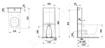 Laufen - The New Classic Stojící WC, zadní/spodní odpad, Rimless, s LCC, bílá H8238514000001
