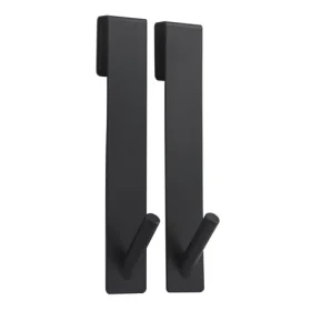 MSV NOKO 2 ks závěsných háčků na sprchovou zástěnu matně černé / ocel / dlouhé / 10 mm (3700703997740)