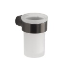 Gedy - PIRENEI sklenka, mléčné sklo, gun metal PI1081