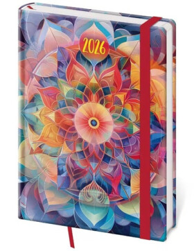 Diář 2026 denní A5 Vario - Kaleidoscope s gumičkou