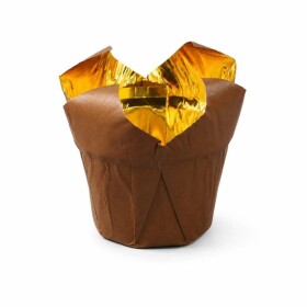Dortisimo Košíčky na muffiny Tulip hnědo-zlaté 5 x 7 cm (50 ks)