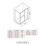 CERANO - Sprchový kout Versaro L/P - 6 mm - černá matná, transparentní sklo - 140x90 - zasouvací CER-8050BD80301
