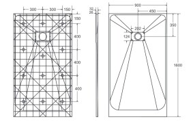 BESCO - Obdélníková sprchová vanička VEXO - černá - Barva - Černá , Nožičky k vaně - Bez nožiček, Rozměr A - 160, Rozměr B - 90 VEXOOBD1690B