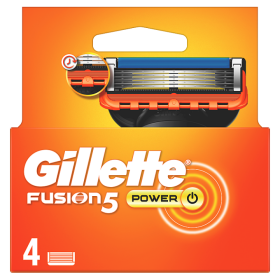 Gillette Fusion5 Power Náhradní Holicí Hlavice Pro Muže, 4 Náhradních Holicích Hlavic