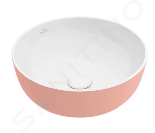 VILLEROY & BOCH - Artis Umyvadlo na desku, průměr 430 mm, Powder 417943BCT0