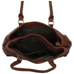 Trendy dámská koženková kabelka na rameno Asila, hnědá