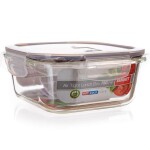 Dóza skleněná LORA s víčkem, bordó 750 ml