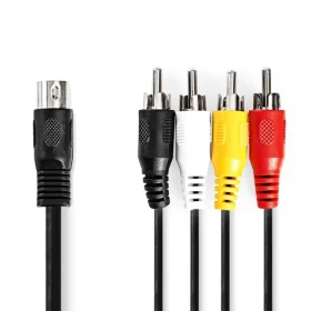 Nedis DIN Audio kabel DIN 5pinová (M) - 4x RCA (M) 1.00 m černá (CAGL20400BK10)