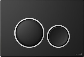 CERSANIT - Tlačítko LUNA RING černý mat, detail chrom lesk K97-0631