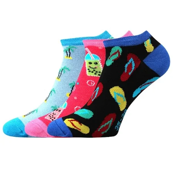 BOMA Ponožky unisex nízké PIKI 64 letní MIX A (3 páry) 35-38 117143