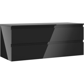 MEXEN/S - Orio koupelnová skříňka pod umyvadlo 120 cm s deskou, 2 zásuvky, černá lesk 91A10-12047-2-BFFC70
