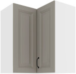 Horní rohová skříňka Stilo 60x60 GN-72 2F (90°) Barva korpusu: Dub artisan, Barva dvířek: Bílá