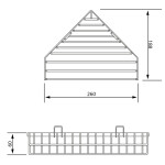 AQUALINE - CHROM LINE drátěná rohová mýdlenka, chrom 37003