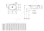 VILLEROY & BOCH - Loop&Friends Umyvadlo vestavné, 430x280 mm, s přepadem, CeramicPlus, alpská bílá 4A5300R1