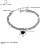 Ocelový náramek Sylva - chirurgická ocel, římské číslice, Stříbrná 17 cm + 4 cm (prodloužení)