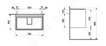 Laufen - Lani Umyvadlová skříňka, 79x44x52 cm, 2 zásuvky, šedá H4035521122661
