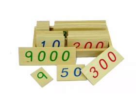 Moyo Montessori Moyo Montessori Malé dřevěné karty s čísly 1-9000