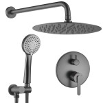 REA - Podomítková sprchová sada Ontario Gun Grey + BOX REA-P5504