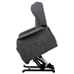 Polohovací křeslo, elektrické kabelové ovládání, šedá, látka, TV-1190 GREY2