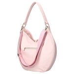 Stylová dámská semišová kabelka na rameno LB Articia, růžová