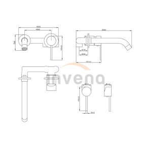 INVENA - Umyvadlová baterie DAFNI, černá BP-88-U04-A