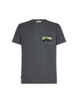 ICEBREAKER Mens 150 Tech Lite SS Tee Infographic, Obsidian (vzorek) velikost: M