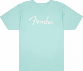 Fender Spaghetti Logo T-Shirt, Daphne Blue, S