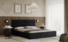 FRONTI Postel LIVO 120x200 černá s úložným prostorem