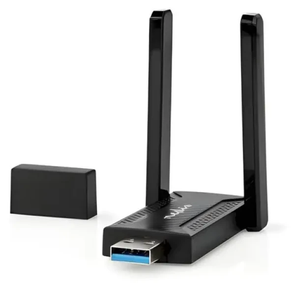Nedis Wi-Fi USB adaptér AC1200 / Wi-Fi adaptér / Dual-Band 2,4 a 5 GHz / USB 3.0 / 1200 Mb/s (WSNWA1210BK)