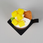 Cake star Plastová podložka pod minidezerty s úchytem čtverec čérná 8x8cm