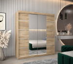 Šatní skříň Abi V4 Barva korpusu: Černá, Rozměry: 150 cm, Dveře: Černá
