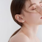 Náušnice s hvězdou, perlami a křišťály – Půvab noční oblohy, Stříbrná