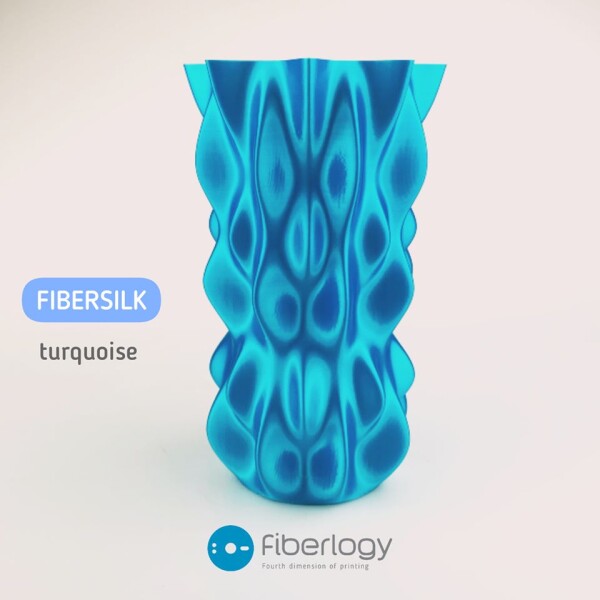 PLA FiberSilk filament tyrkysový metallic 1,75mm Fiberlogy 850g