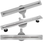 REA - Odtokový žlab FILO Nickel Brush 80 KPL-G6802