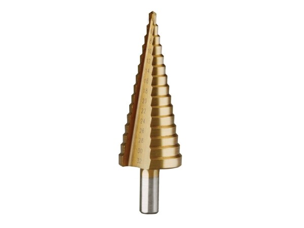 Vrtáky stupňovité, sada 3ks, pr.4-12/1mm, pr.4-20/2mm, pr.4-32/2mm, TiN - 20090 EXTOL