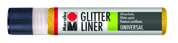 Glitter liner Marabu 25 ml - žlutá 519