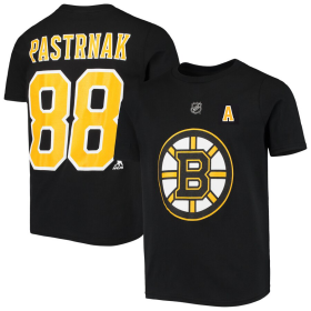 Outerstuff Dětské Tričko David Pastrňák Boston Bruins Flat Alt.Captains N&N Tee Velikost: Dětské let)