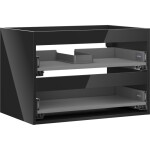 MEXEN - Box-A skříňka pro umyvadlo 70, 2 zásuvky, černá lesk 91AX0-0700-470-2-70