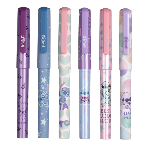 Colorino gelové pero, Stitch Pastel, 24 ks, s víčkem, modrá náplň, displej - 24ks