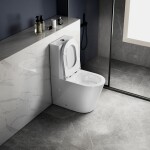 SAPHO - AVIS WC kombi, Vortex Rimless, spodní/zadní odpad, bílá PC106V