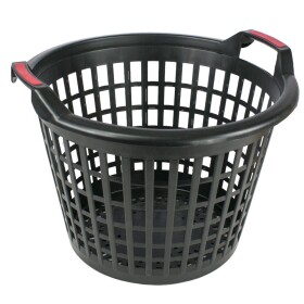 Koš zahradní, plastový, 32L, kulatý, černý