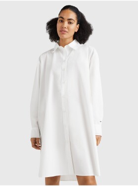 Bílé dámské oversize košilové šaty Tommy Hilfiger dámské