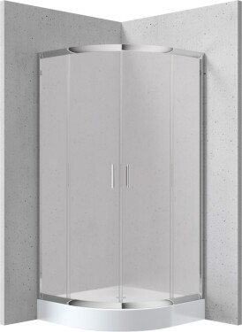 DEANTE - Sprchový kout Funkia, čtvrtkruh, s vaničkou, 90x90 cm KYPZ651K