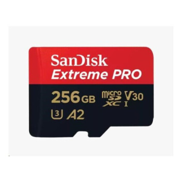 SanDisk micro SDXC karta 256GB Extreme PRO (200 MB/s Class 10, UHS-I U3 V30) + adaptér EDF_493412