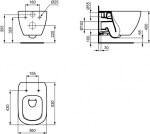 Ideal Standard Závěsné WC, AquaBlade, bílá T007901