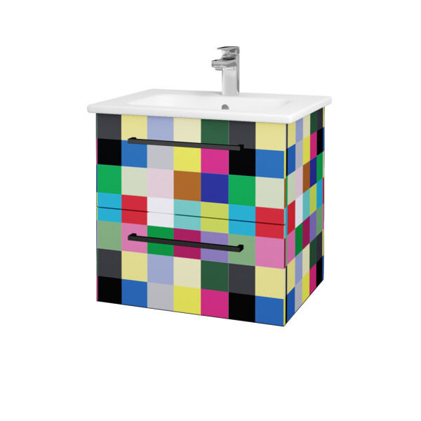 Dřevojas - Umyvadlová skříňka GIO SZZ2 60 - Individuální odstín dle RAL/NCS / Úchytka T06 / Individuální odstín dle RAL/NCS 82959H