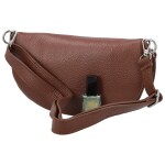 Módní dámská kožená ledvinka Sotiria, hnědá